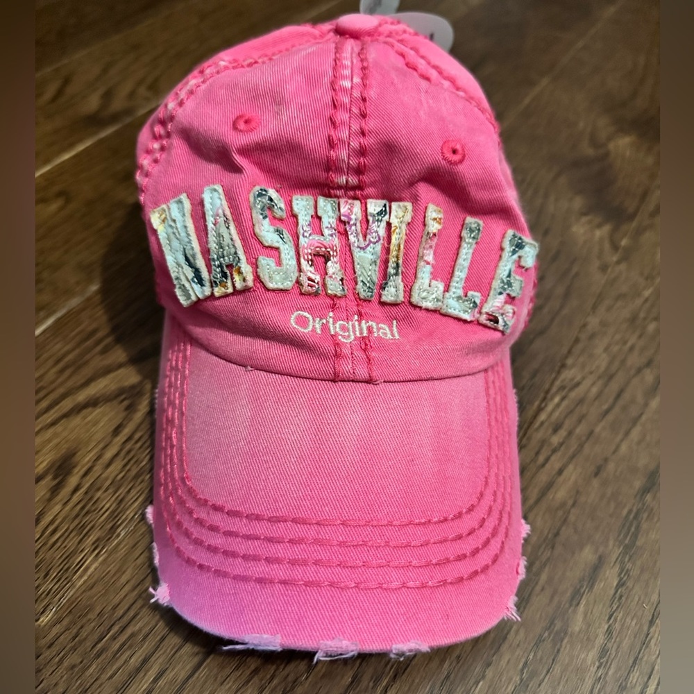 Nashville Distressed Pink Baseball Hat